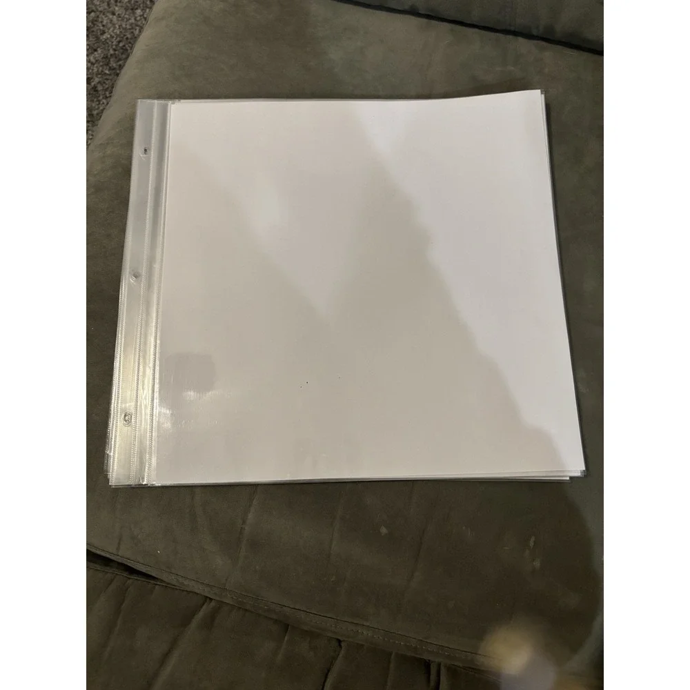 16–12x12 Scrapbook Refill Pages Postbound Or 3 Ring Binder
